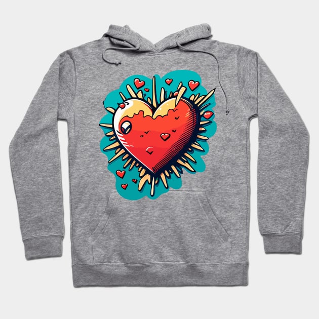 Street art style heart Hoodie by JORDYGRAPH